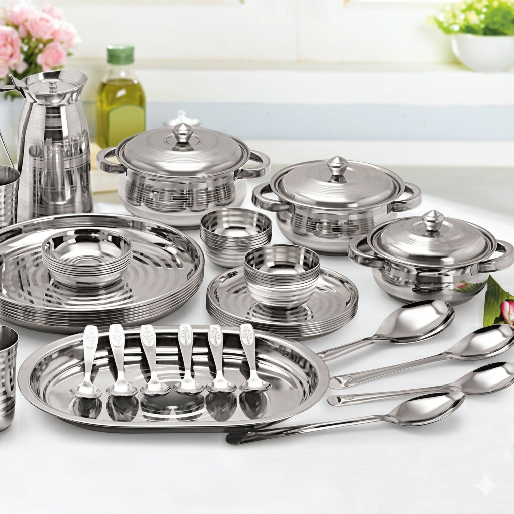 Dinner Set - Stainless Steel