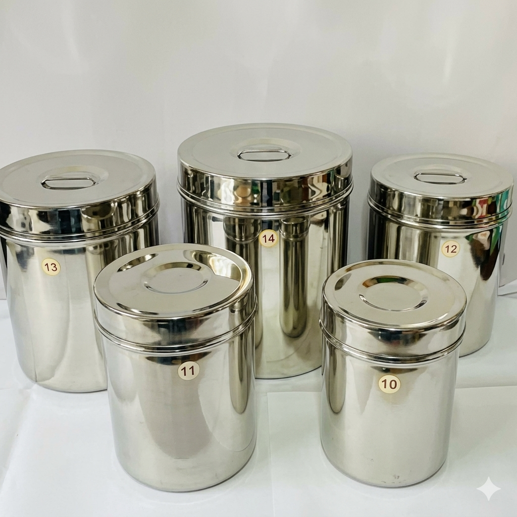 Food Storage (Dabba) Container Set - Stainless Steel