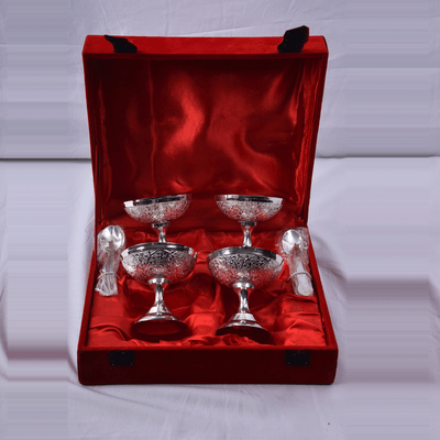 Fancy Bowl Set - German Silver 4